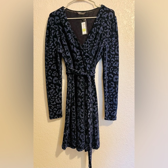 Marks and Spencer Velvet blue dress - Picture 1 of 5
